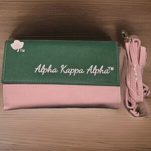 Alpha Kappa Alpha Faux Leather Crossbody